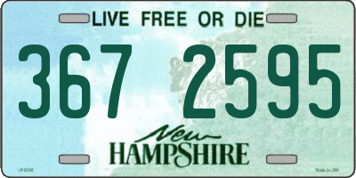 NH license plate 3672595
