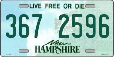 NH license plate 3672596