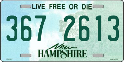 NH license plate 3672613