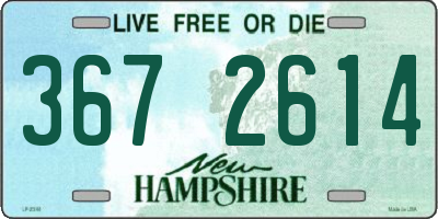NH license plate 3672614