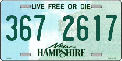 NH license plate 3672617