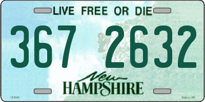 NH license plate 3672632