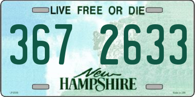 NH license plate 3672633