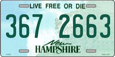 NH license plate 3672663