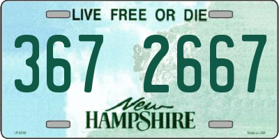 NH license plate 3672667