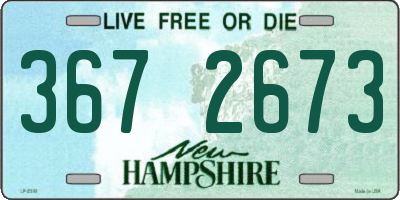 NH license plate 3672673