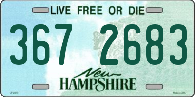 NH license plate 3672683
