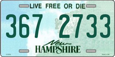 NH license plate 3672733