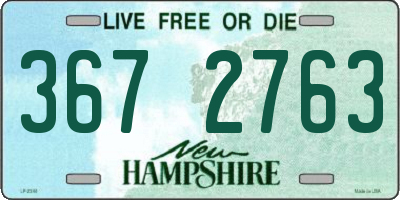 NH license plate 3672763