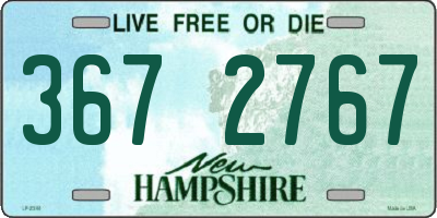NH license plate 3672767