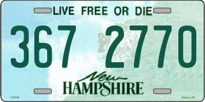 NH license plate 3672770