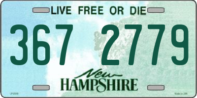 NH license plate 3672779