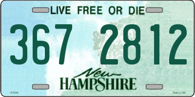 NH license plate 3672812
