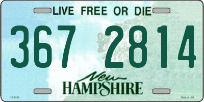 NH license plate 3672814