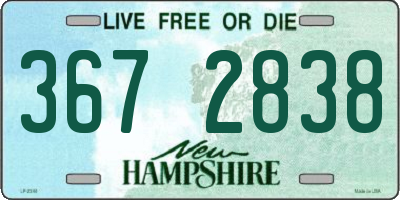 NH license plate 3672838