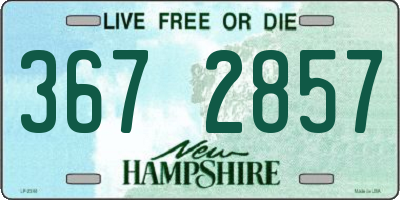 NH license plate 3672857