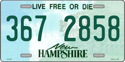NH license plate 3672858