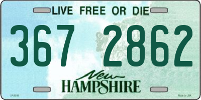 NH license plate 3672862