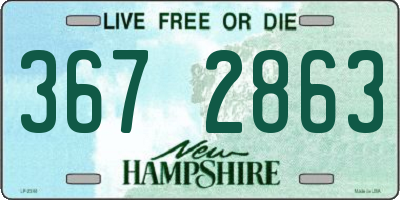 NH license plate 3672863