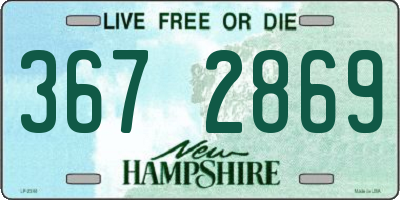 NH license plate 3672869