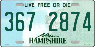 NH license plate 3672874