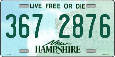 NH license plate 3672876