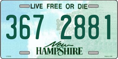 NH license plate 3672881