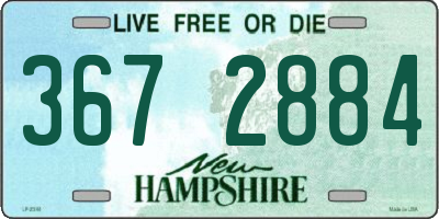 NH license plate 3672884