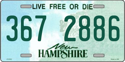 NH license plate 3672886