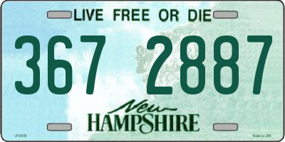 NH license plate 3672887