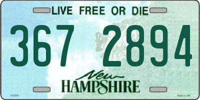 NH license plate 3672894
