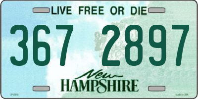 NH license plate 3672897