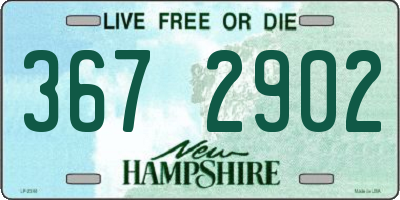 NH license plate 3672902