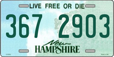 NH license plate 3672903