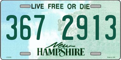 NH license plate 3672913