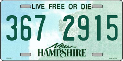 NH license plate 3672915