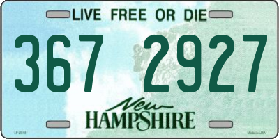 NH license plate 3672927
