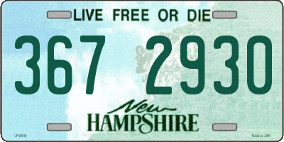 NH license plate 3672930