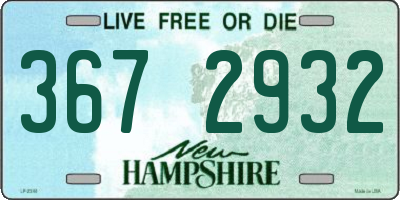NH license plate 3672932