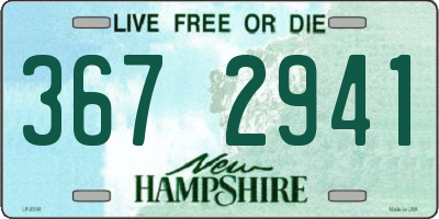 NH license plate 3672941