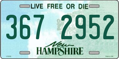 NH license plate 3672952