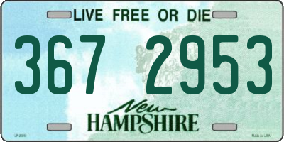 NH license plate 3672953