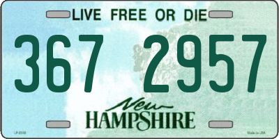 NH license plate 3672957
