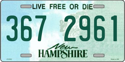 NH license plate 3672961