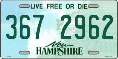 NH license plate 3672962