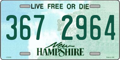 NH license plate 3672964