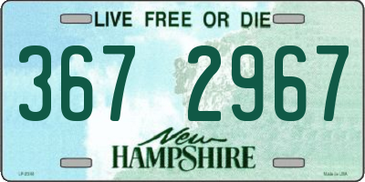 NH license plate 3672967
