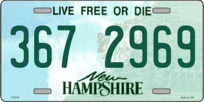 NH license plate 3672969