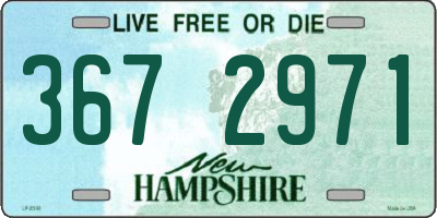 NH license plate 3672971