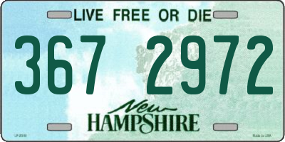 NH license plate 3672972